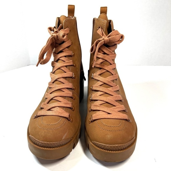 Schutz Shoes Schutz Xayane Combat style Women's 9.5 in TanBrown Lace-up Bootie - Picture 6 of 10